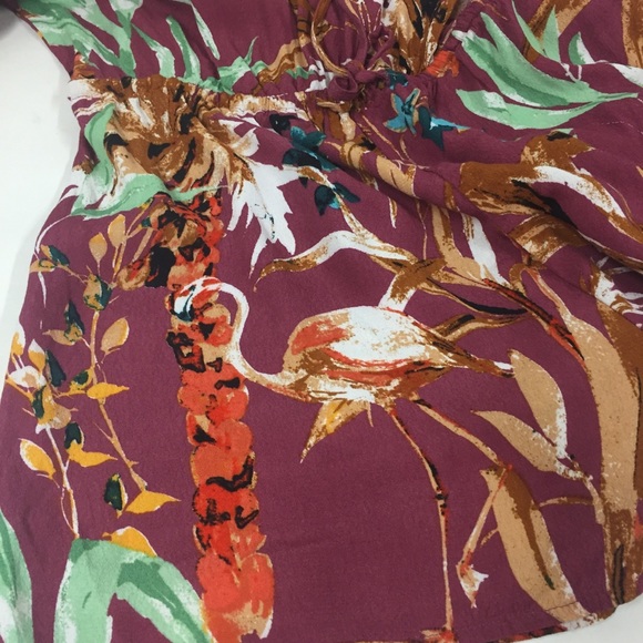 Express Tropical Off Shoulder Ruffle Rompe… - Picture 6 of 11